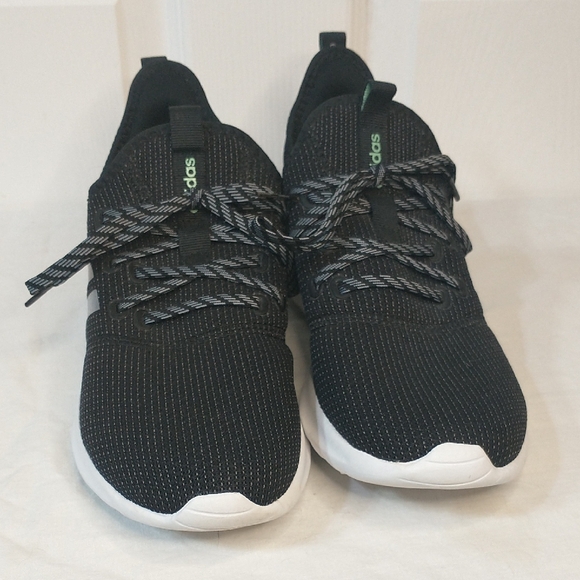 Adidas EUC Ladies Size 10 Black and Gray Nylon Cloud foam Sneakers - Picture 2 of 8